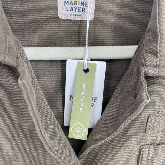 Marine Layer Gracey Chore Coat Olive Green XL Organic Cotton NWT - Picture 7 of 8